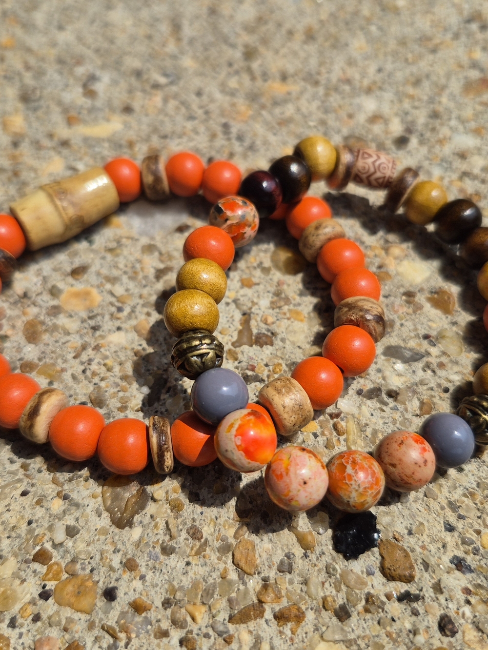 Handcrafted Bumblebee Jasper Braclet Set!